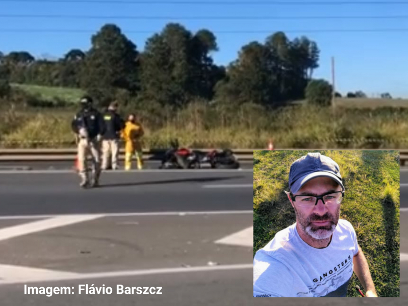 Motociclista de Campo Largo morre ao sofrer queda de sua moto no Km 122 no sentido Norte