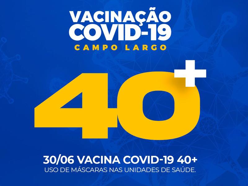 Campo-larguenses com mais de 40 anos podem tomar a 4ª dose contra Covid-19 a partir de amanhã