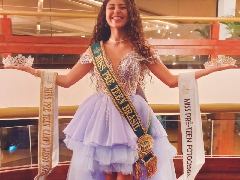 Campo-larguense é eleita Miss Pré-Teen Brasil 2023 com unanimidade entre os jurados