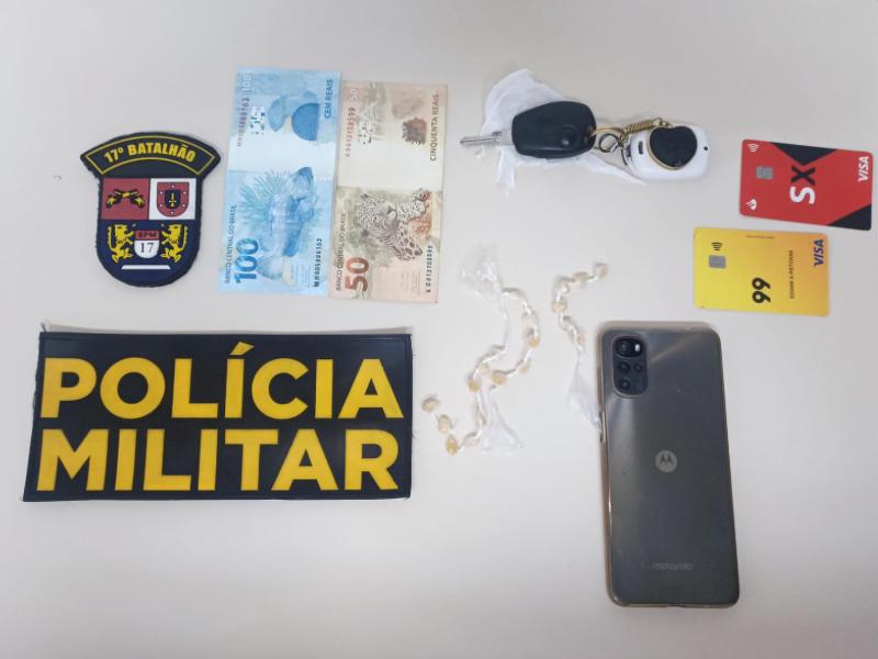 Polícia Militar prende indivíduo com droga em abordagem no Ferrari 