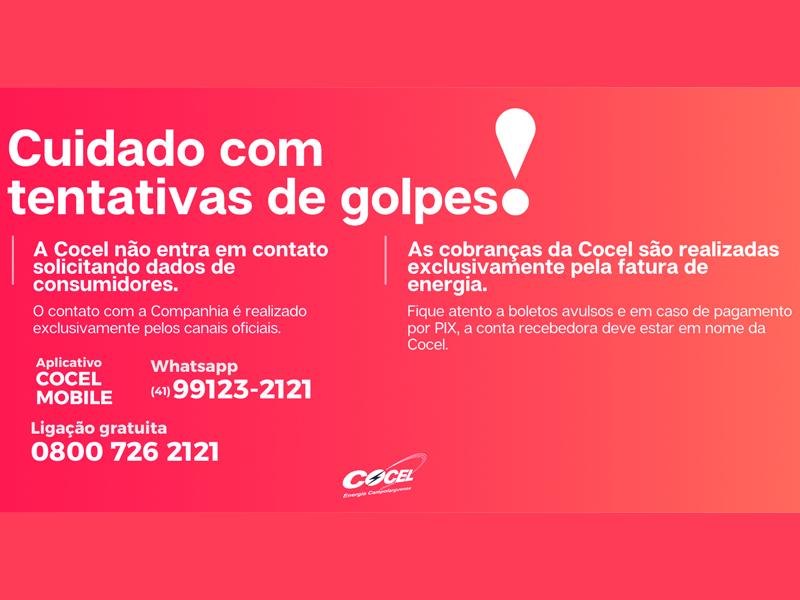 Cocel reforça alerta sobre tentativas de golpes 