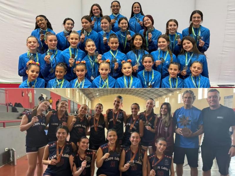 Basquete feminino e ginástica rítmica levam Campo Largo ao pódio em competições estaduais