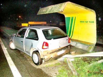 Saída de pista na BR-277 assusta mas causa apenas danos materiais no veículo