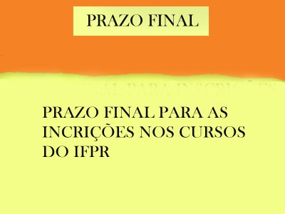 Encerra domingo o prazo para inscrições