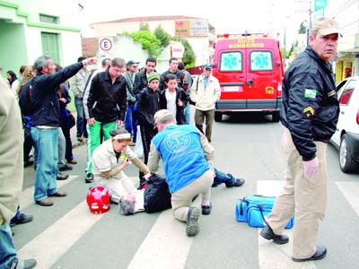 Mulher ferida em acidente na Marechal Deodoro