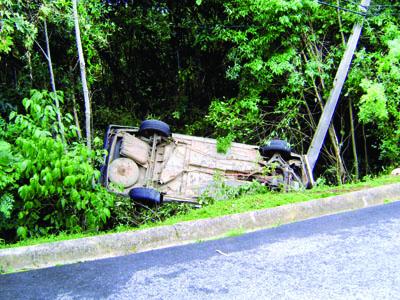 Motorista ferido em acidente no Bugre