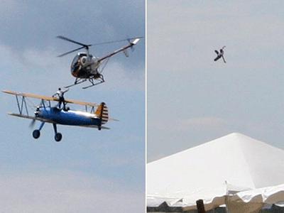  Nos EUA, morte em show aéreo 