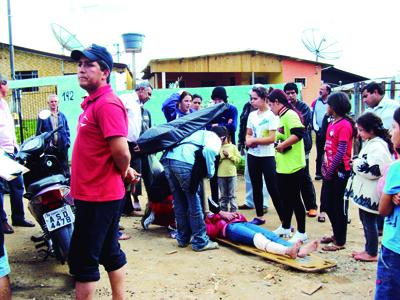 Mulheres feridas em acidente no Jardim Meliane