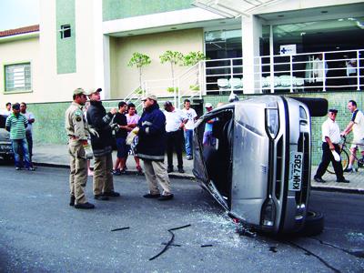 Quatro feridos em acidente no Centro