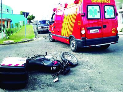 Motoboy ferido em acidente no Bom Jesus