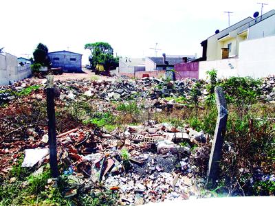 Terreno baldio vira refúgio para ratos