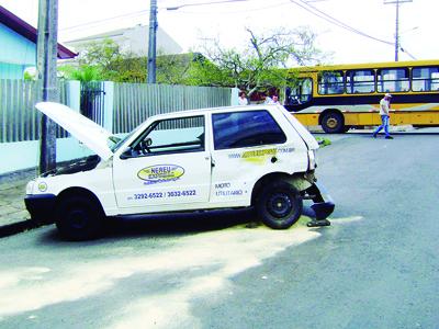 Adolescentes feridos em acidente