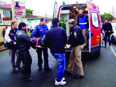 Acidente deixa  motoboy ferido