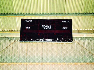Novo painel eletrônico em Ginásio de Balsa Nova