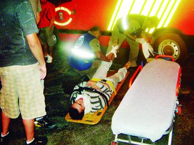 Motociclista ferido em grave acidente 