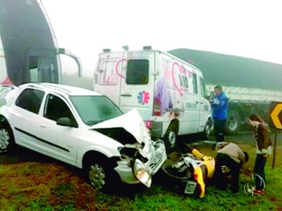 Engavetamento envolveu 34 veículos em São Luiz do Purunã