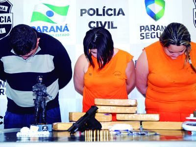 Trio de traficantes capturado pela Denarc