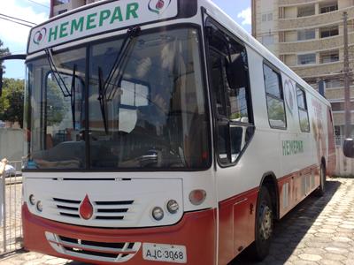 Ônibus da Hemepar faz coleta de sangue em Campo Largo