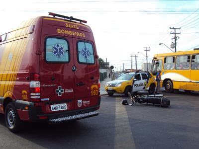 Motoqueiros feridos em acidente no bairro Bom Jesus