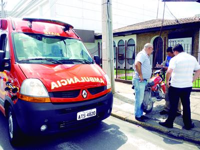 Motociclista ferido em acidente na Xavier da Silva