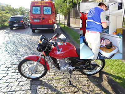 Motociclista ferido em colisão na Valões