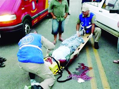 Ciclista gravemente ferido em atropelamento