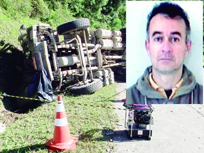 Motorista de caminhão morre em acidente 