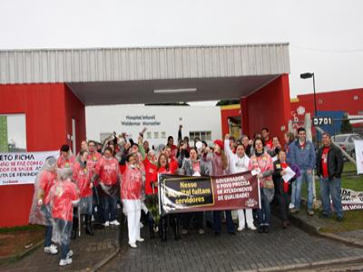 Servidores do Hospital Infantil reivindicam