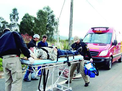 Siate atende Ciclista vítima de queda 