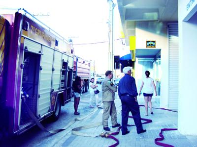 Fumaça em loja do centro mobiliza o Corpo de Bombeiros 