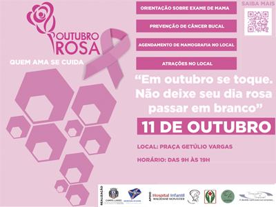 Orientações e agendamentos de mamografia marcam Outubro Rosa em Campo Largo