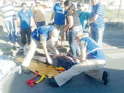 Motociclista ferido em colisão na Natal Pigatto