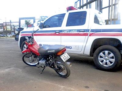 Moto roubada é  recuperada no Rivabem