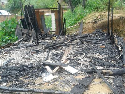 Casa incendiada no Jardim Rondinha