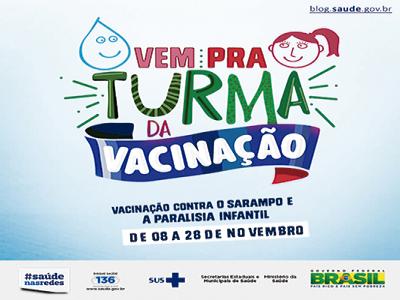 Campanha de vacinação contra o sarampo e a paralisia infantil  em Balsa Nova