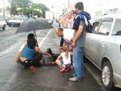 Homem atropelado em frente à Havan