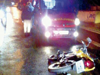 Motociclista ferido em colisão na Expedicionários