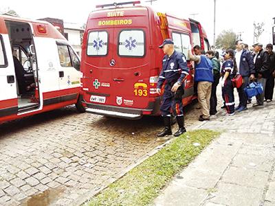 Corpo de Bombeiros atendem várias vítimas de quedas