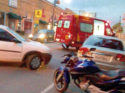 Motociclista ferido em acidente na Xavier da Silva