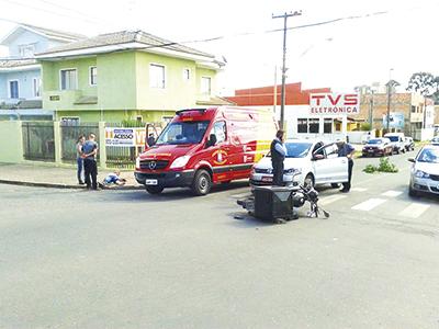 Motociclista ferido em colisão na Vila Bancária