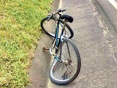 Garoto com bicicleta gravemente ferido em acidente no km 124