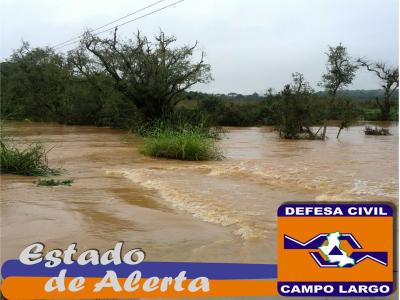 Defesa Civil em alerta em Campo Largo