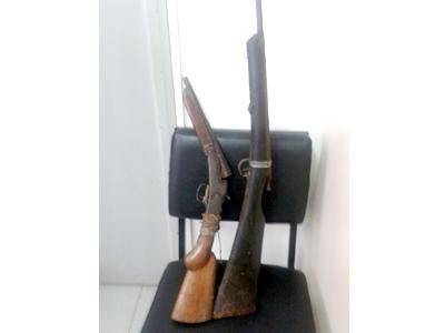 Armas são apreendidas  no interior do município