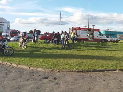 Colisão na antiga 277 deixa motociclista ferido