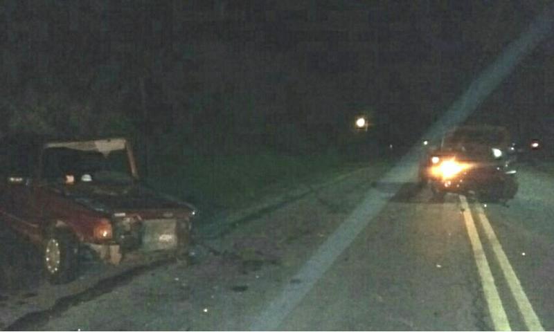 Um ferido em colisão frontal na Estrada de Balsa Nova