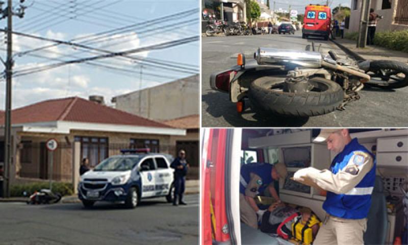 Motociclista ferido em colisão na Centenário