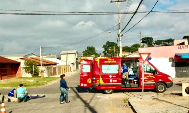 Siate socorre ciclista atropelado no Ouro Verde