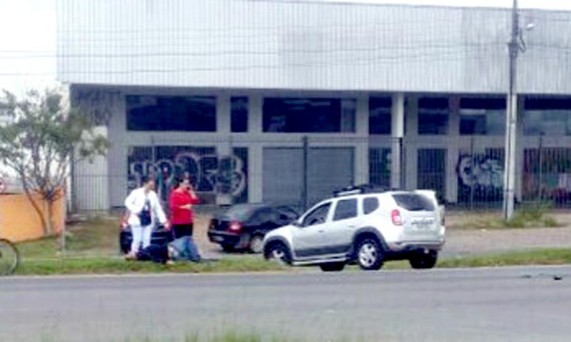 Motociclista ferido em colisão na antiga BR 277