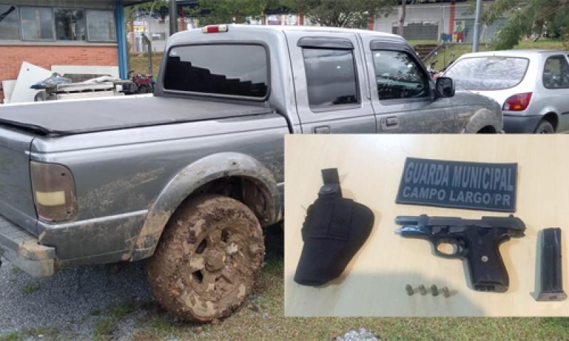 Preso pela GM por porte ilegal de arma após acidente