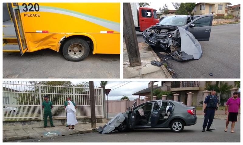 Siate socorre mulheres feridas em colisão entre Logan e ônibus